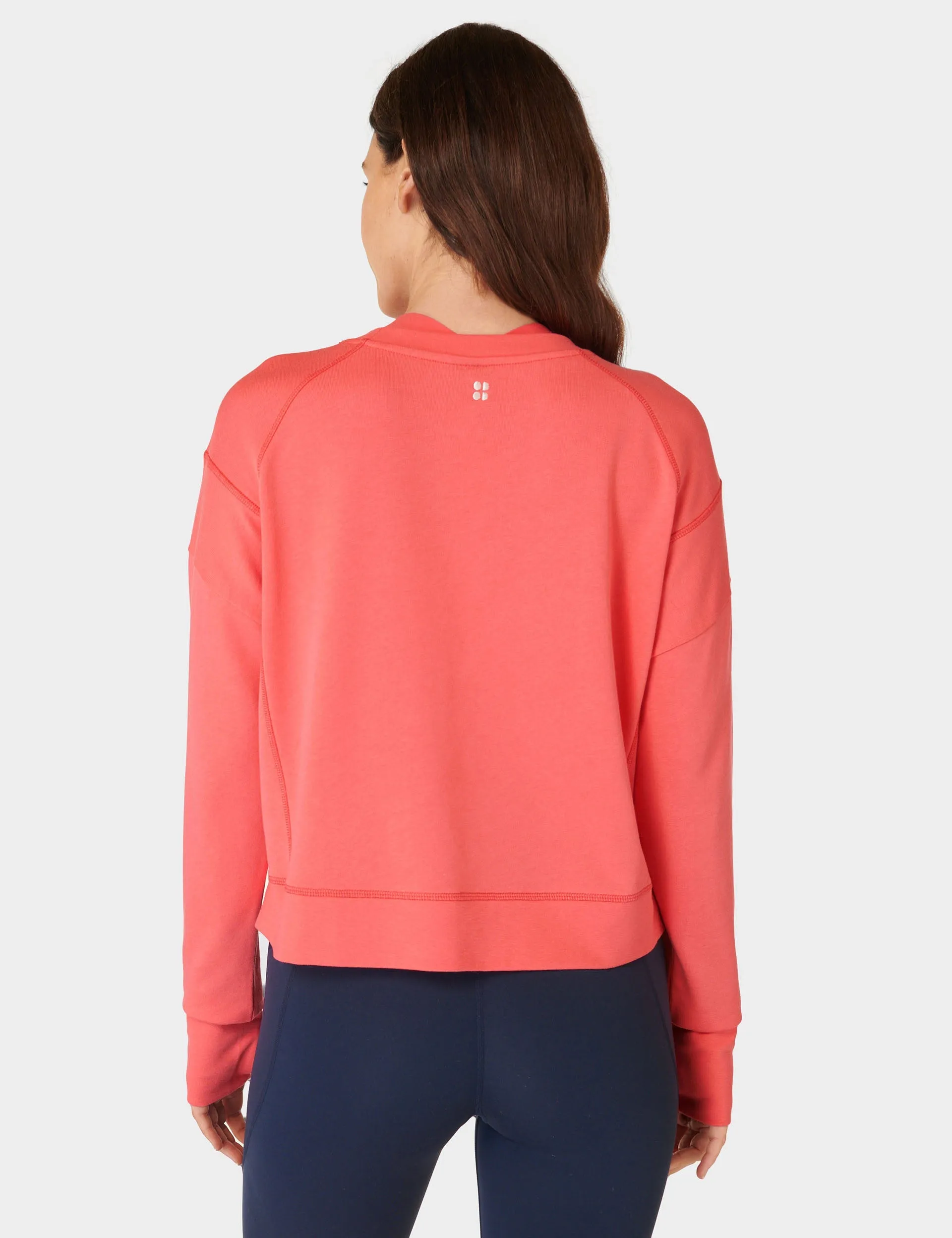 After Class Crop Sweatshirt - Coral Pink