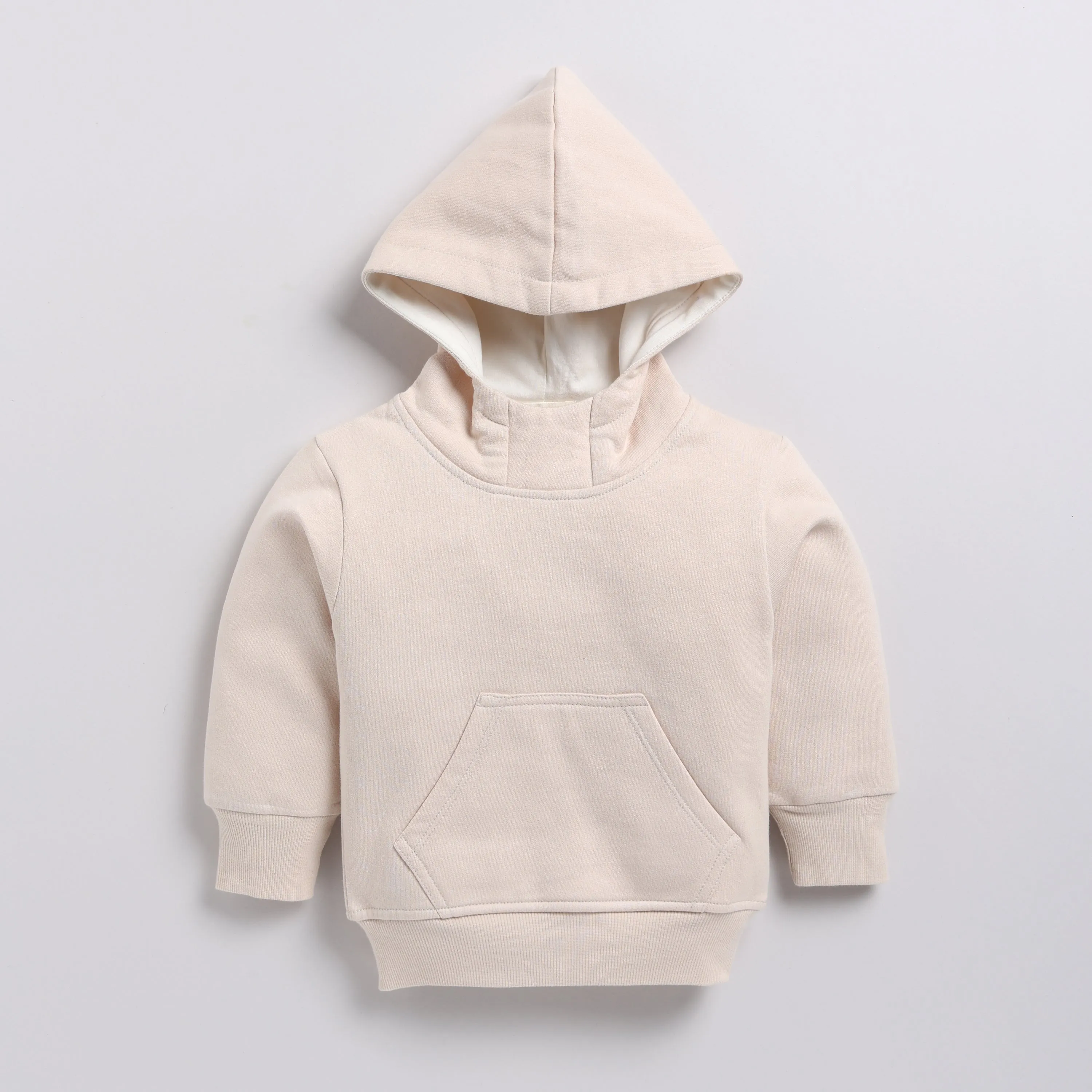 Almond Organic Fleece Hoodie & Jogger Set