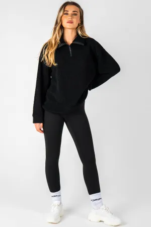 Belmore Borg Jumper & Leggings Set - Black