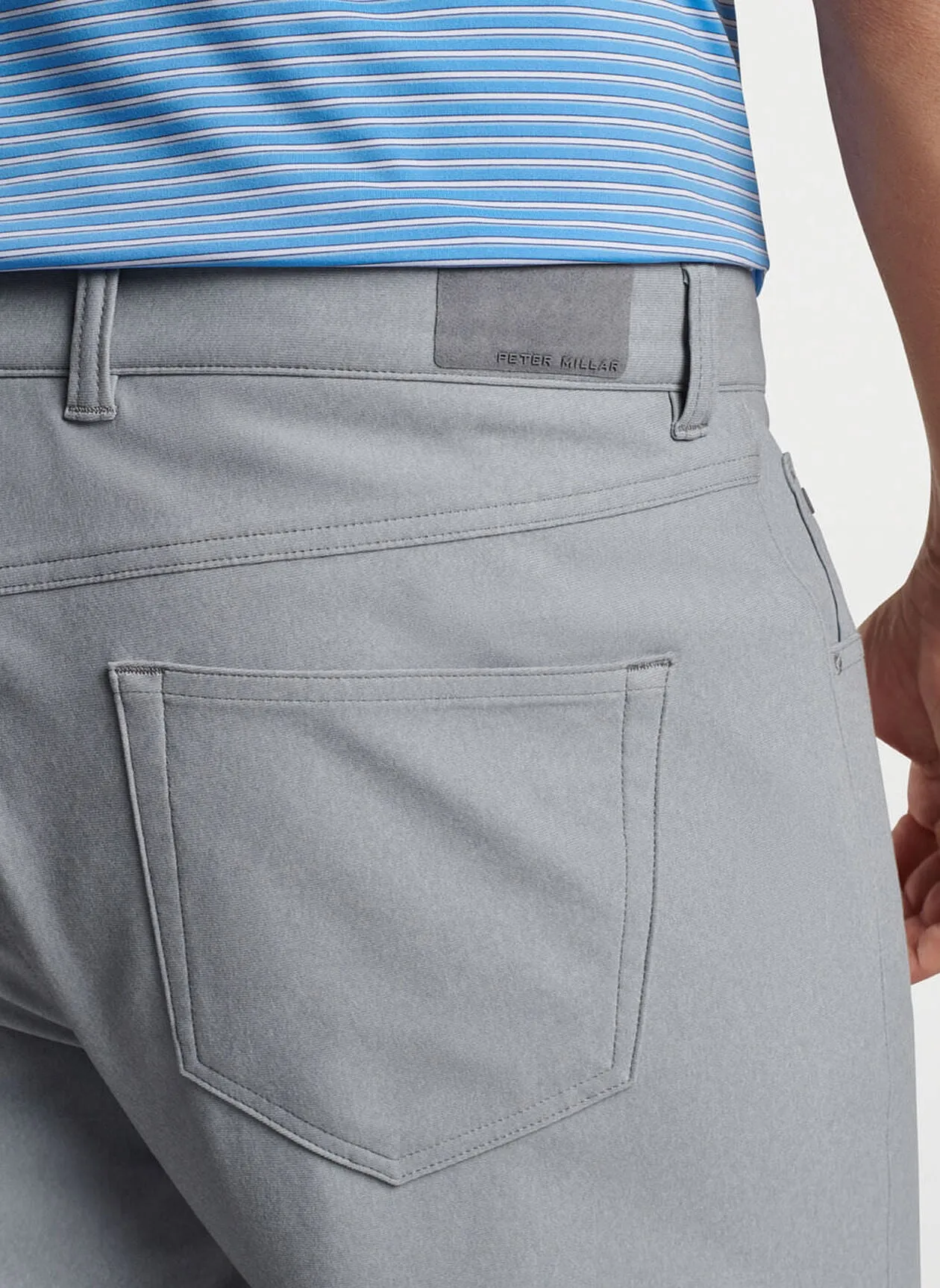 Brevard Performance Flannel Five-Pocket Pant in Gale Grey by Peter Millar