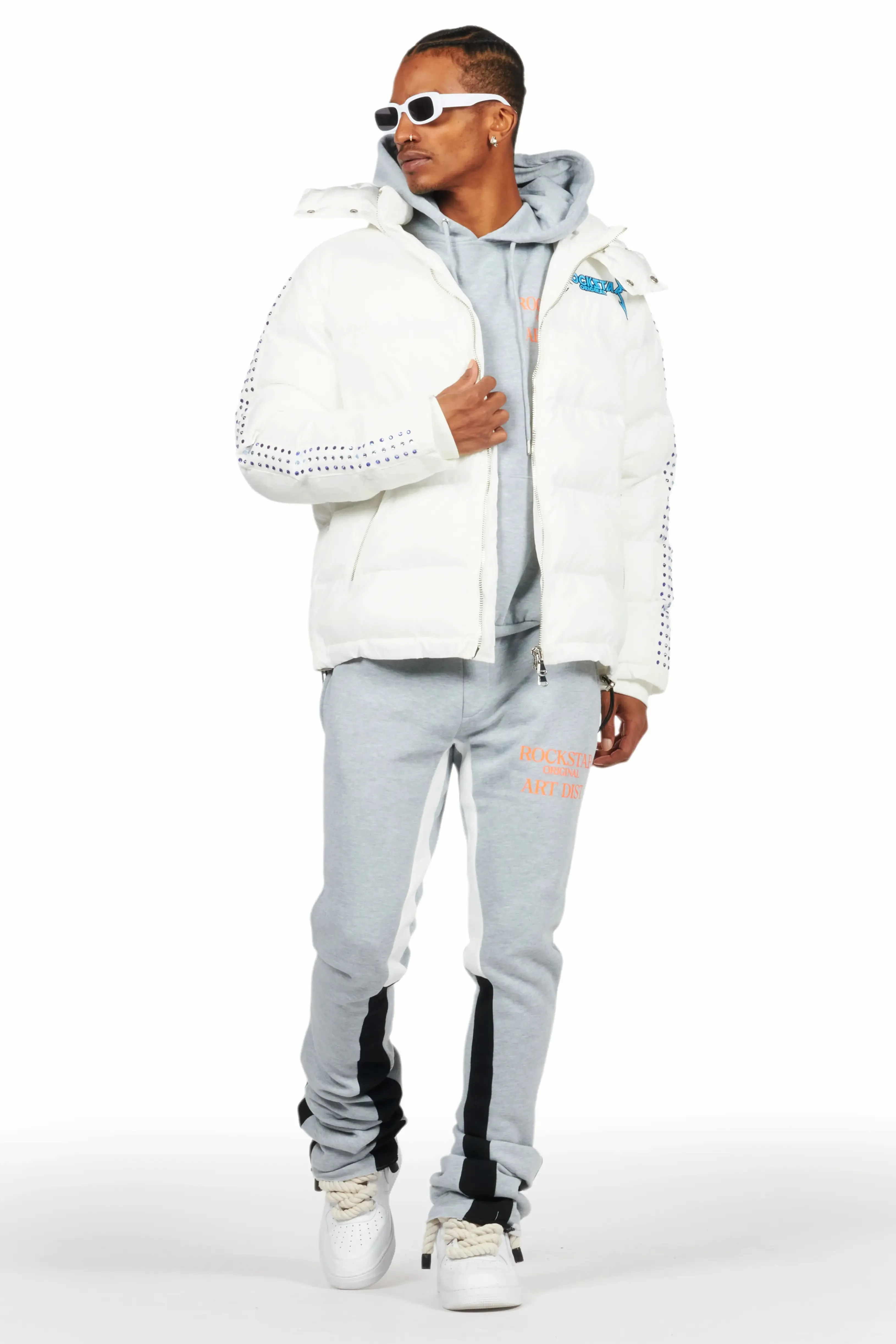 Brink White Heavy Puffer Jacket