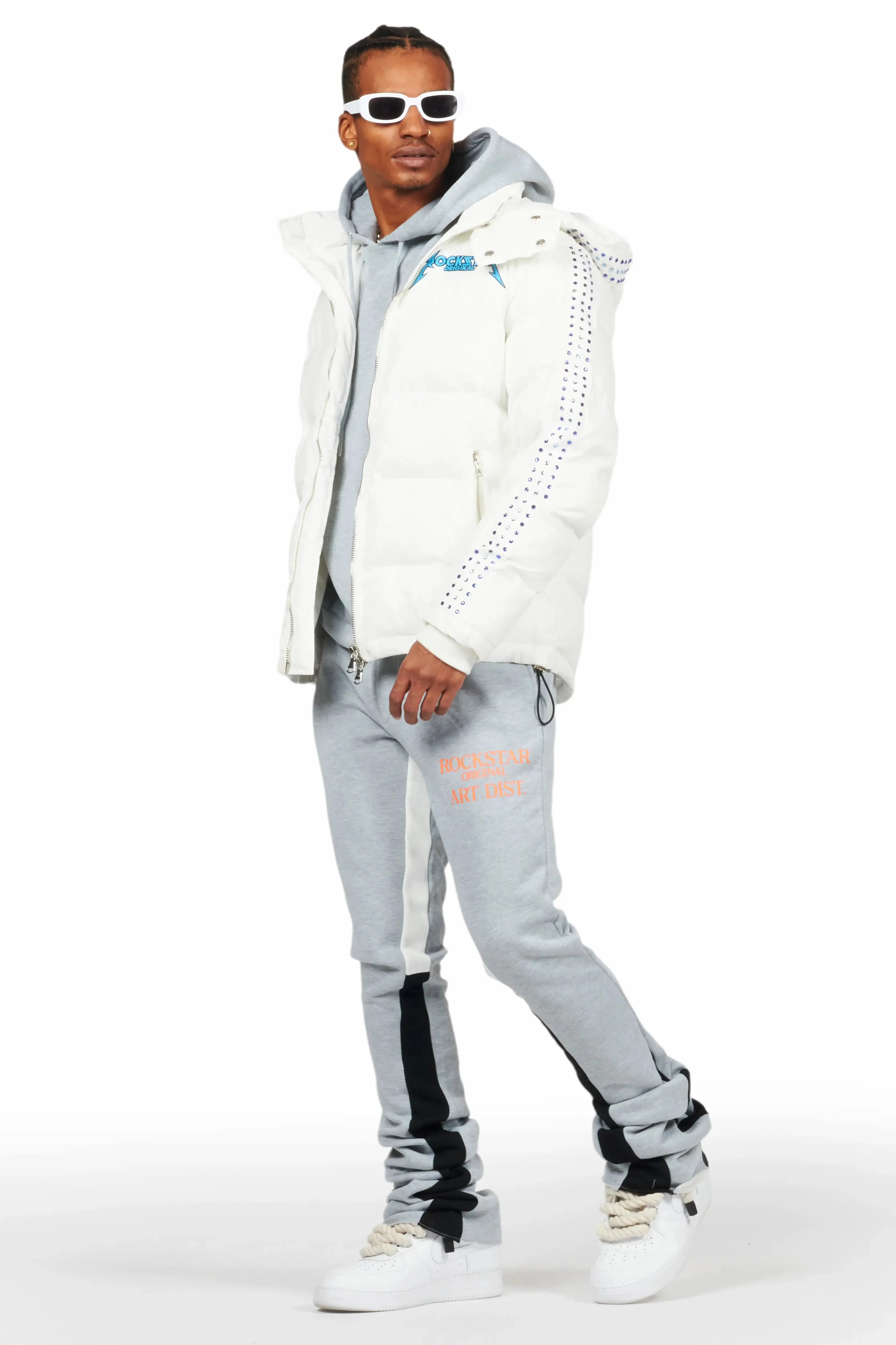 Brink White Heavy Puffer Jacket