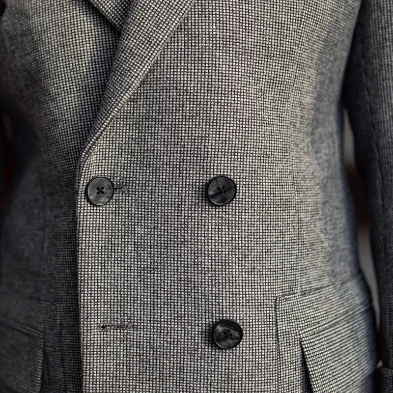 British Retro Tweed Wool Coat