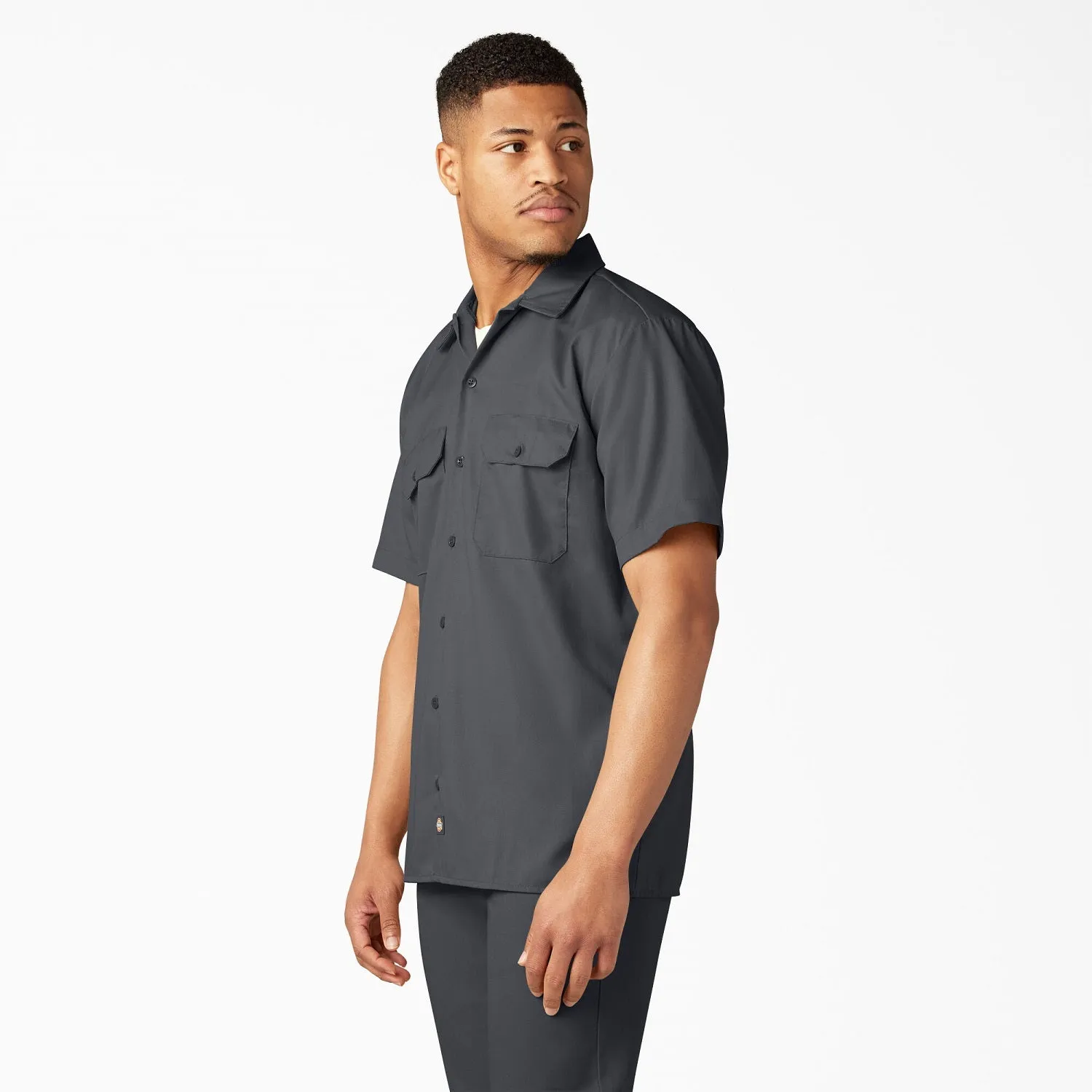 Dickies Men's Short Sleeve Work Shirt_Charcoal