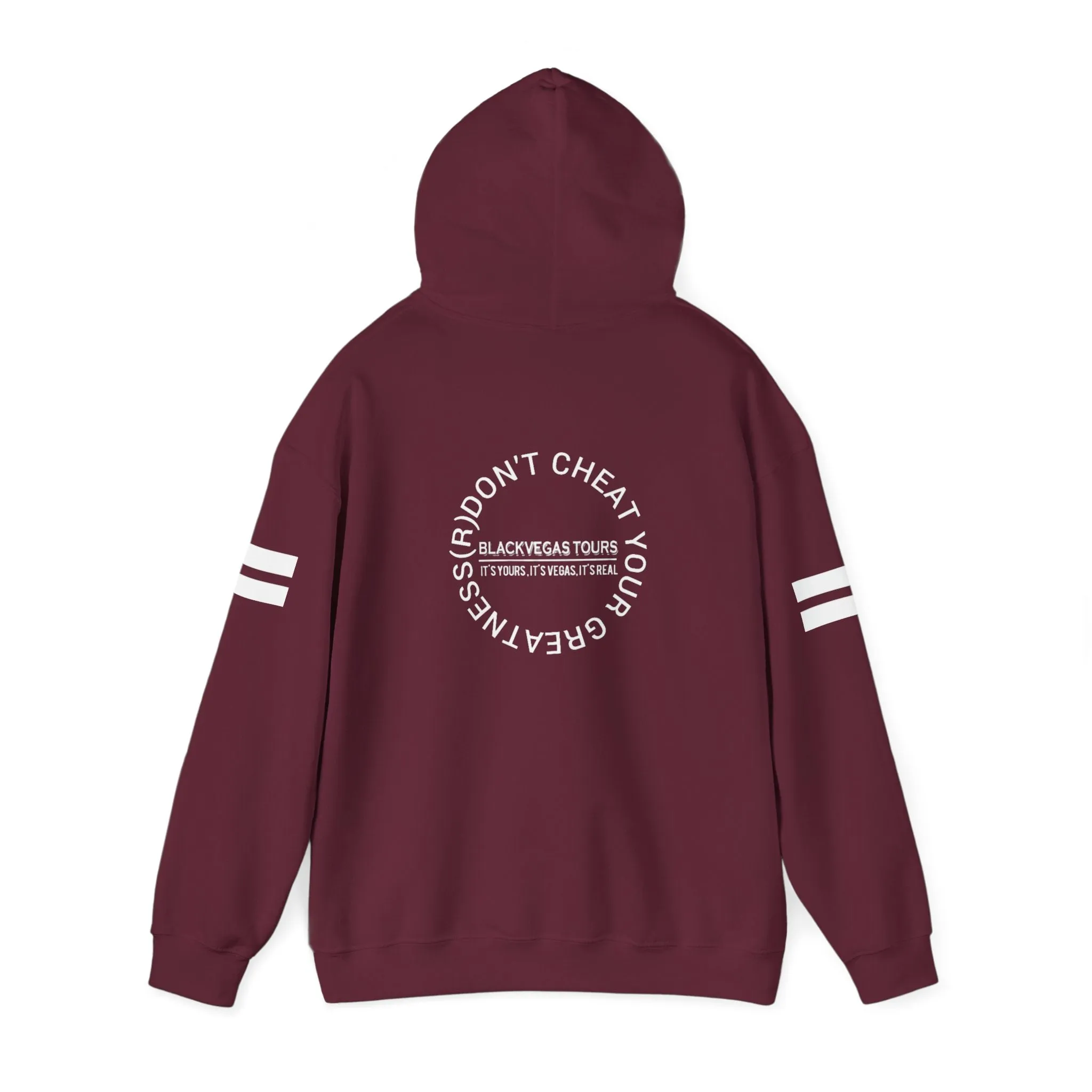 DONT CRC White Black Vegas Tours Logo  Cozy Unisex Heavy Blend™ Hooded Sweatshirt - Perfect for Chill Days and Gatherings