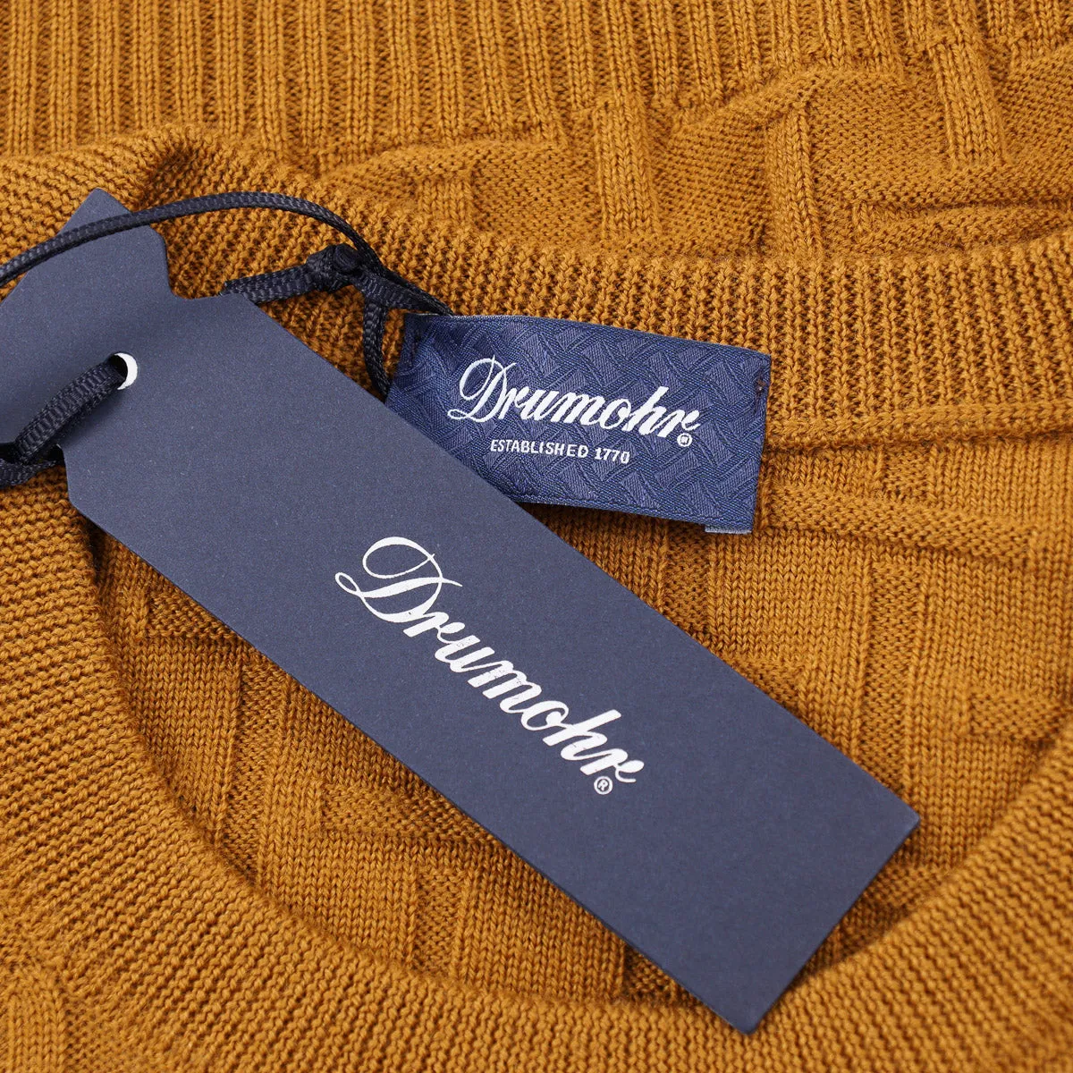 Drumohr Basket Knit Merino Wool Sweater