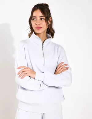 Hawley Half Zip Sweat - Grey Dawn