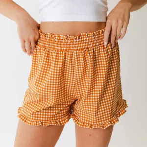 Lake Shorts, Rust Gingham