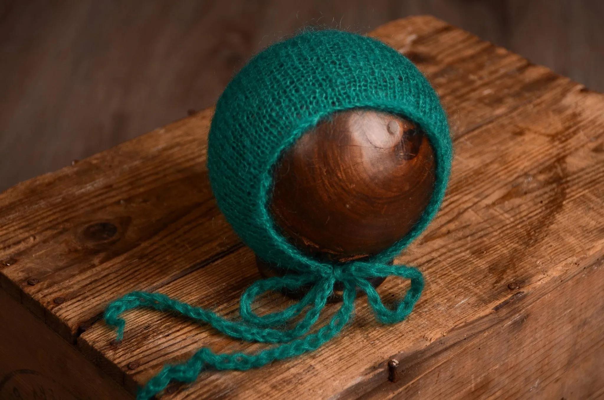 Mohair Bonnet - Peacock Green