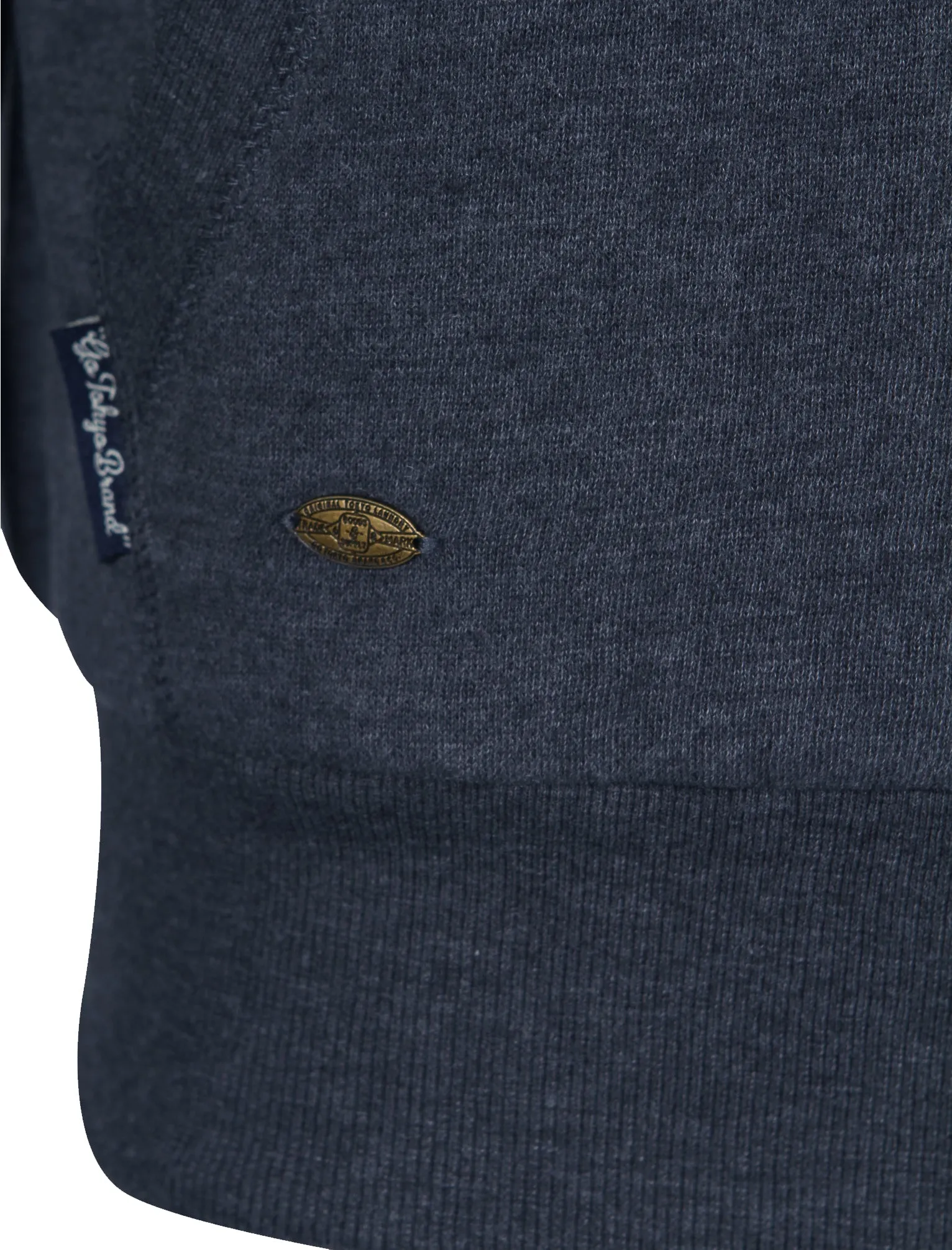 Mount Wellwood Borg Lined Hoodie in Mood Indigo Marl - Tokyo Laundry