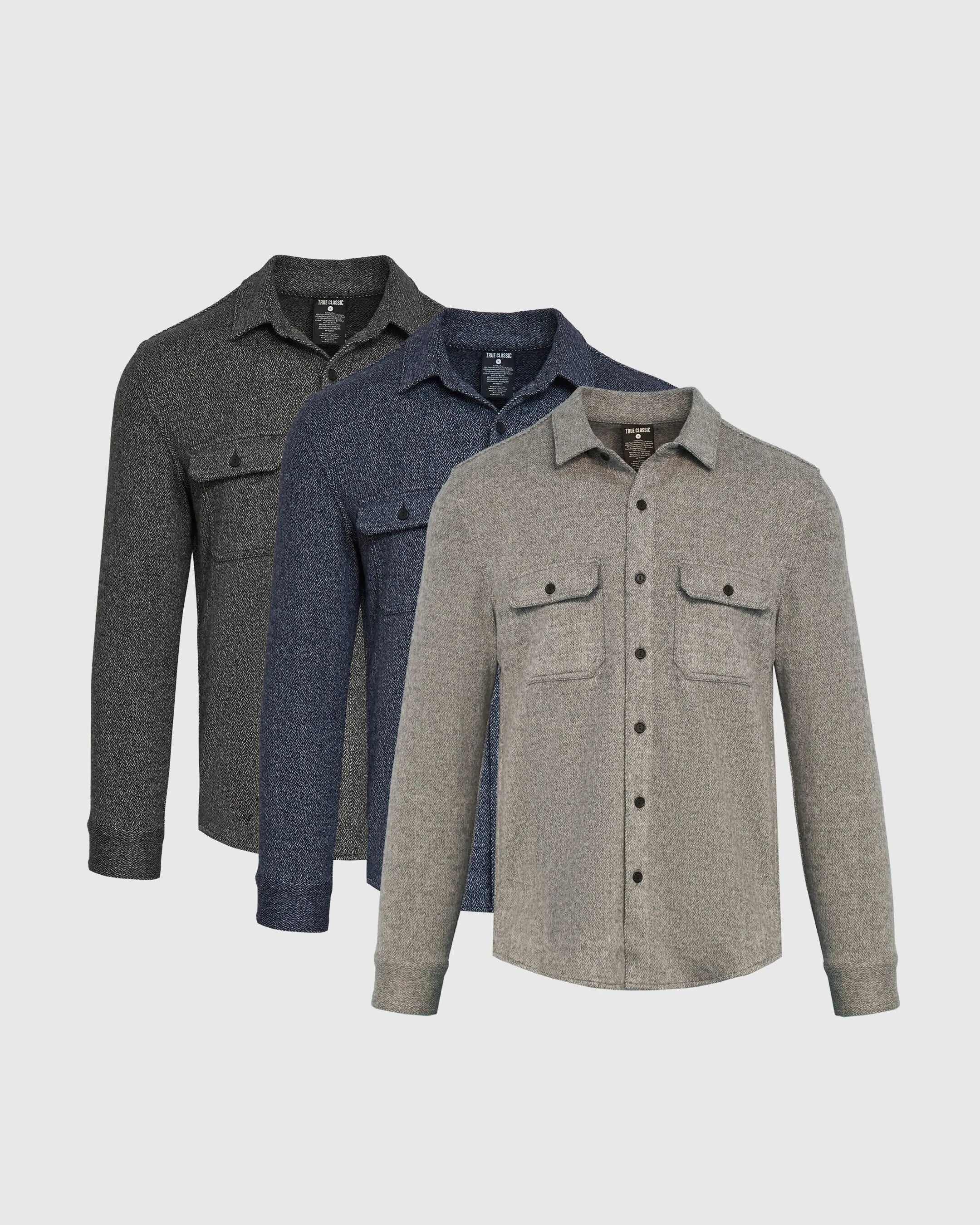 Neutral Navy Shirt Jacket 3-Pack