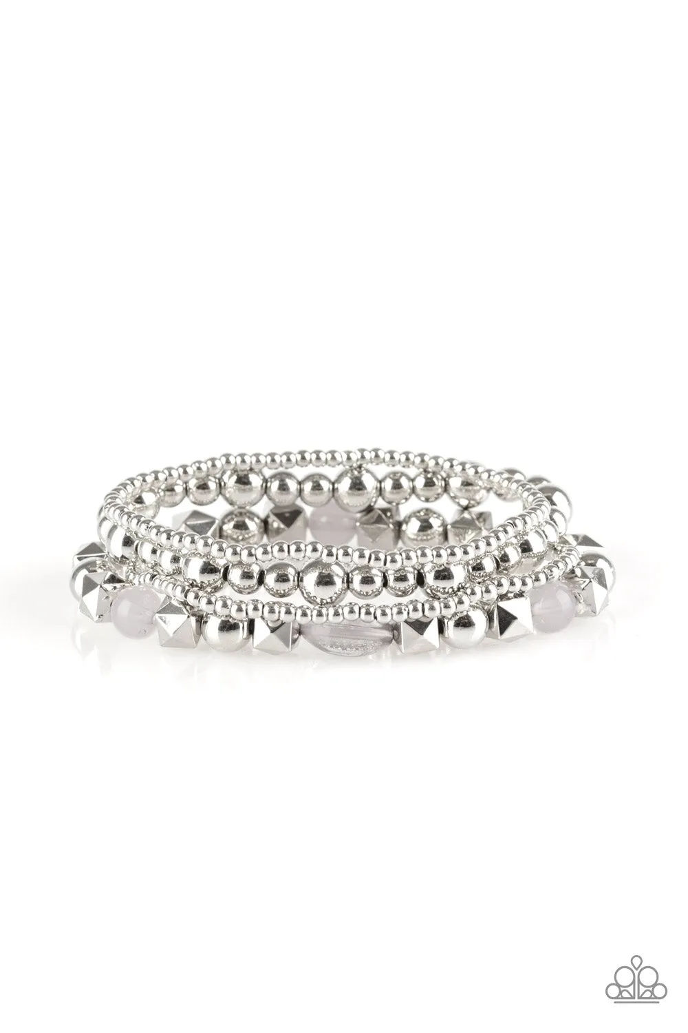 Open Door Jewelry - Babe-alicious - Silver Bracelet - Paparazzi Accessories