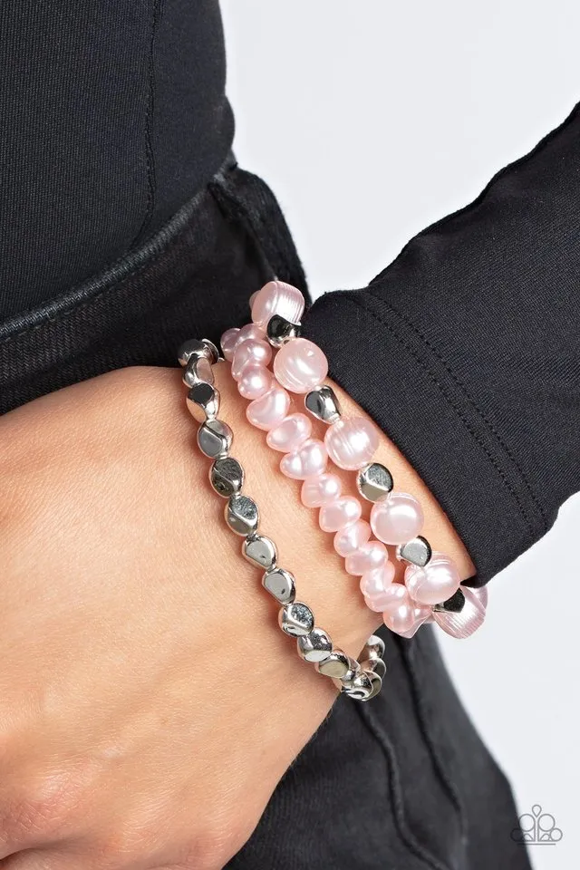 Paparazzi Bracelet ~ Shoreside Soiree - Pink