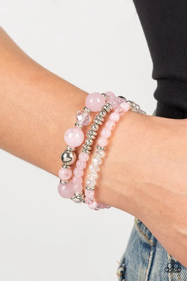 Paparazzi Bracelet ~ Shoreside Stroll - Pink