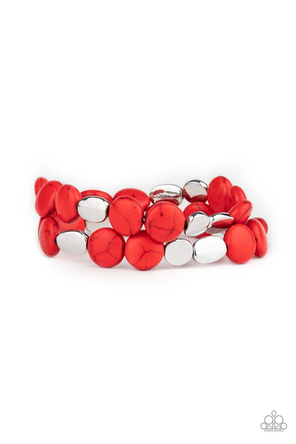 Paparazzi: Simply Sedimentary - Red Bracelet