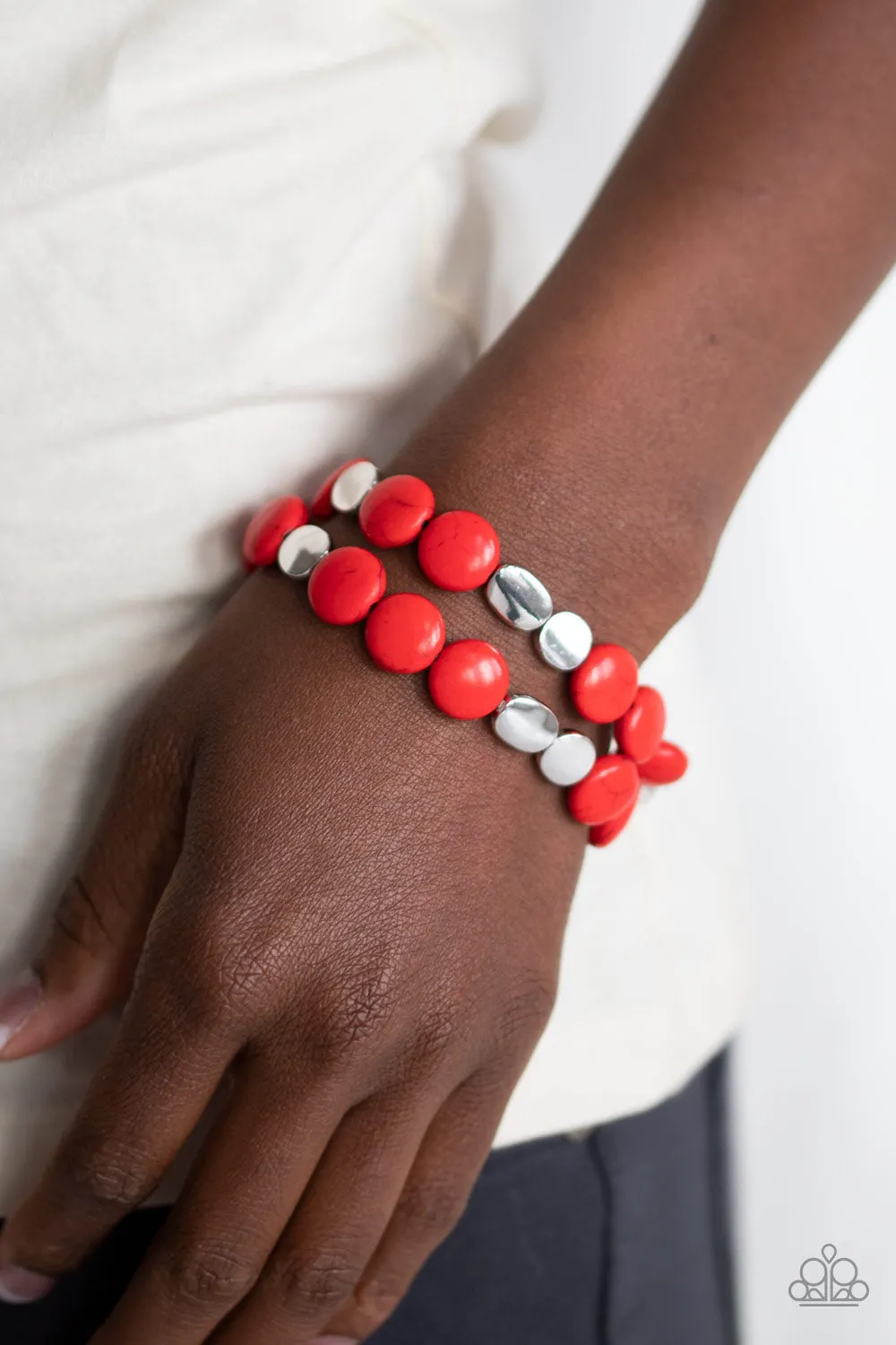 Paparazzi: Simply Sedimentary - Red Bracelet