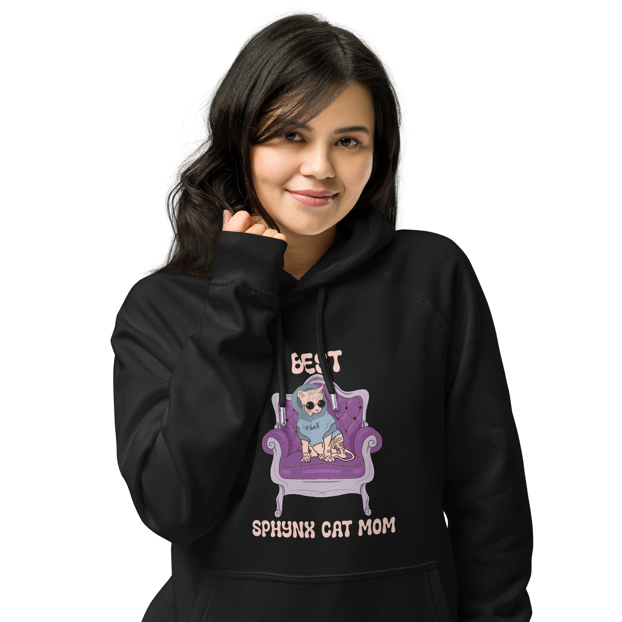 "BEST SPHYNX CAT MOM" UNISEX ECO HOODIE