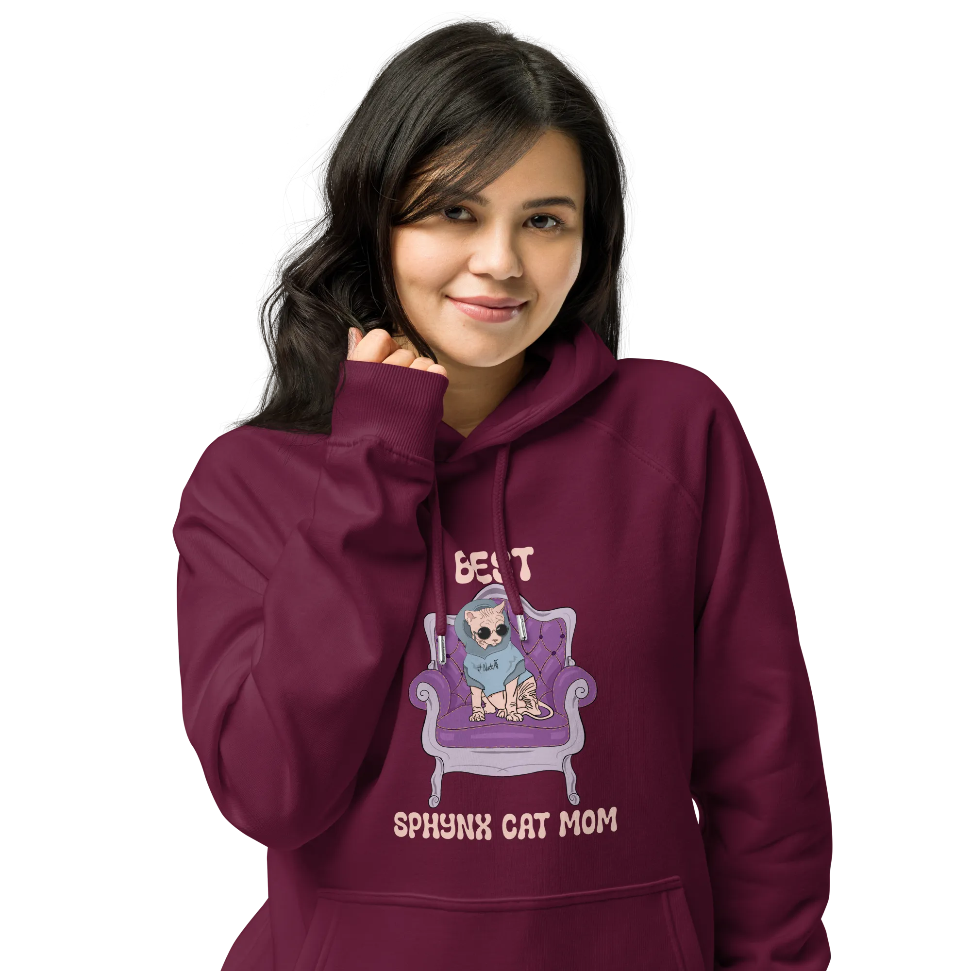 "BEST SPHYNX CAT MOM" UNISEX ECO HOODIE