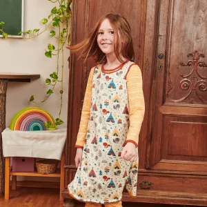 Reversible dress "Adventure camp | Nicki Caramell" - 98% organic cotton, 2% elastane