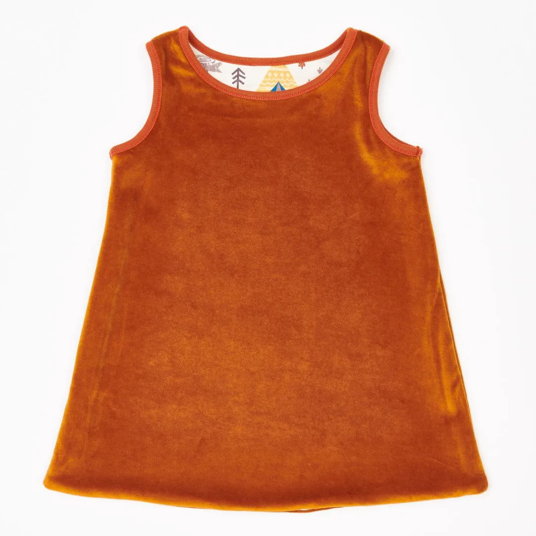 Reversible dress "Adventure camp | Nicki Caramell" - 98% organic cotton, 2% elastane