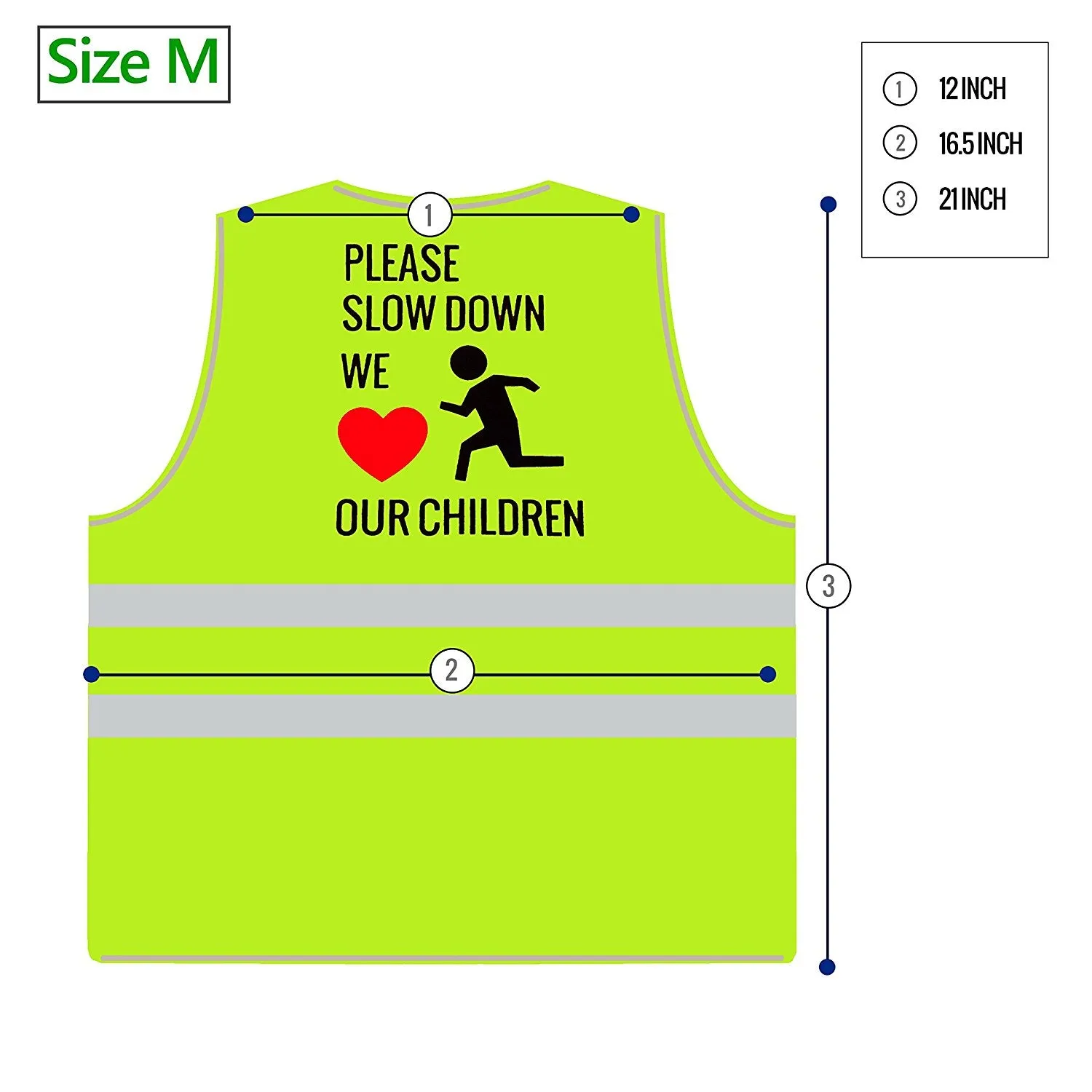 RK Safety Hi Vis Kids Safety Vest - Lime