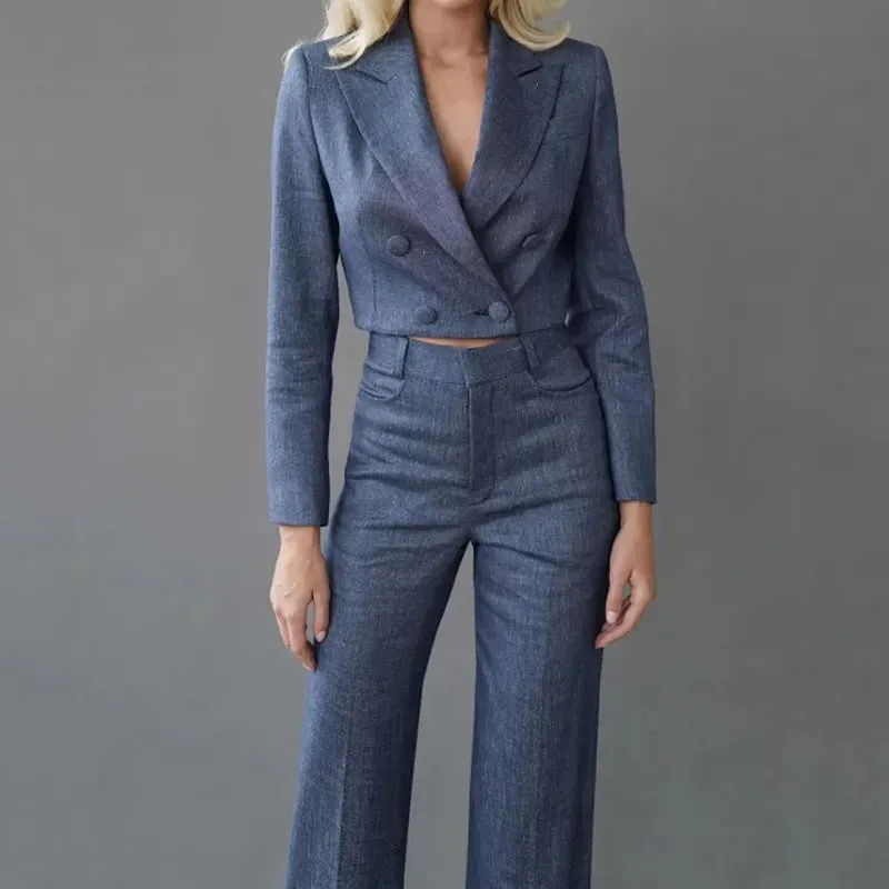 Short jacket pants Suit