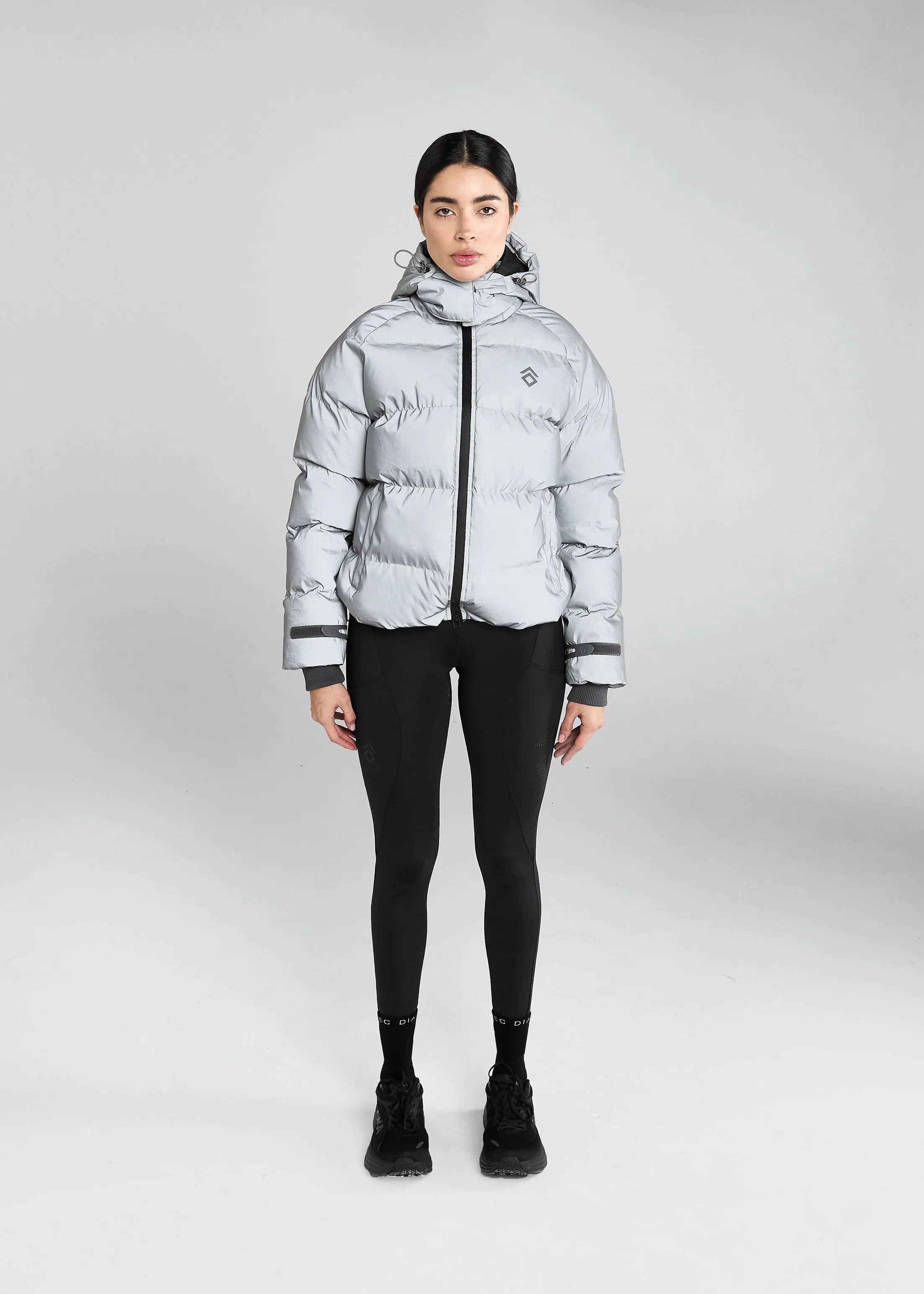 Silver Reflective Puffer Coat