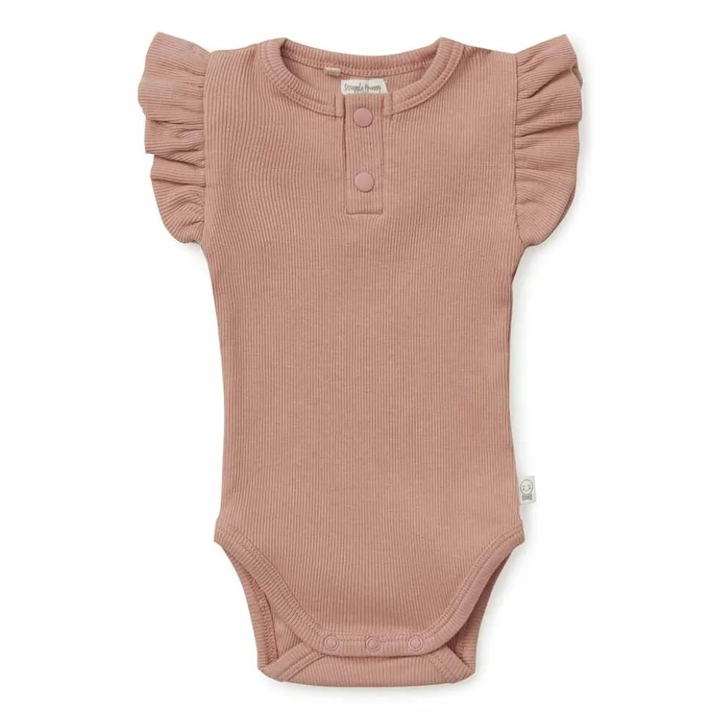 Snuggle Hunny Short Sleeve Bodysuit | Rose