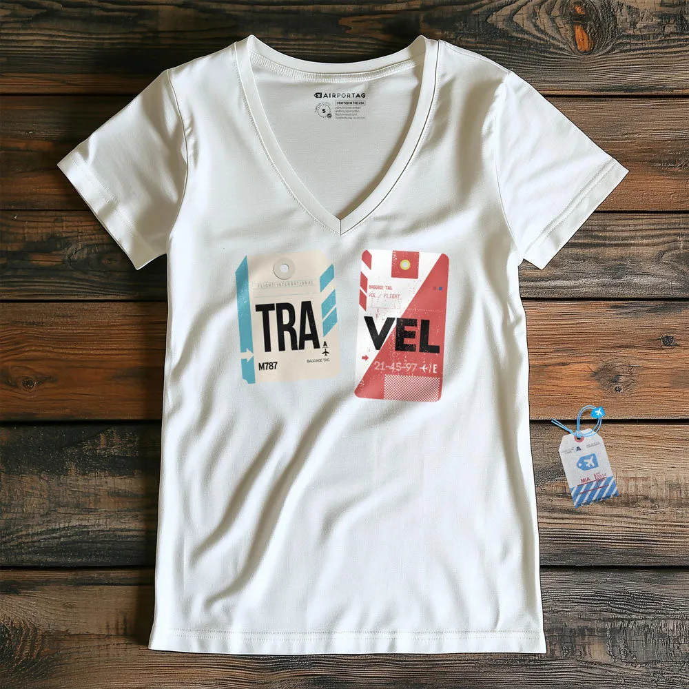 Tra Vel - Women's V-Neck T-Shirt