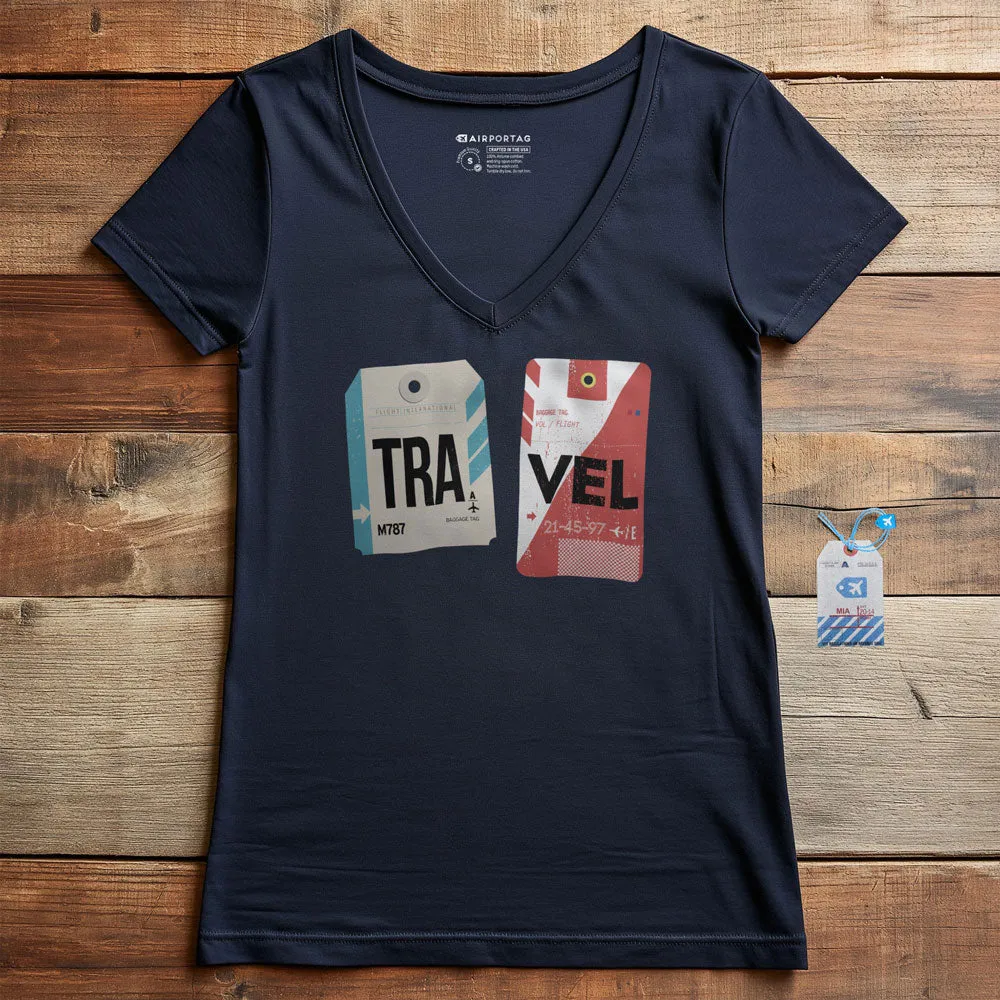 Tra Vel - Women's V-Neck T-Shirt