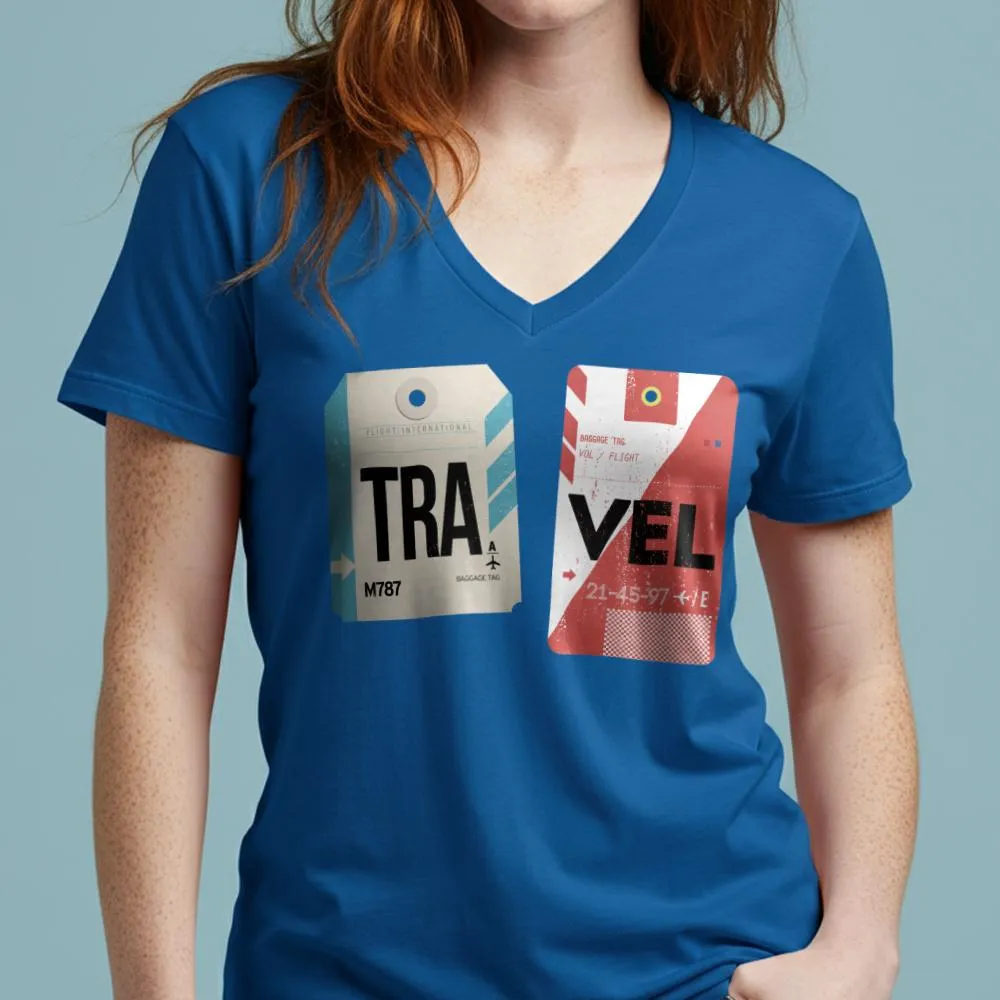 Tra Vel - Women's V-Neck T-Shirt