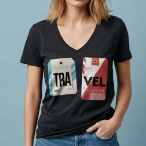 Tra Vel - Women's V-Neck T-Shirt