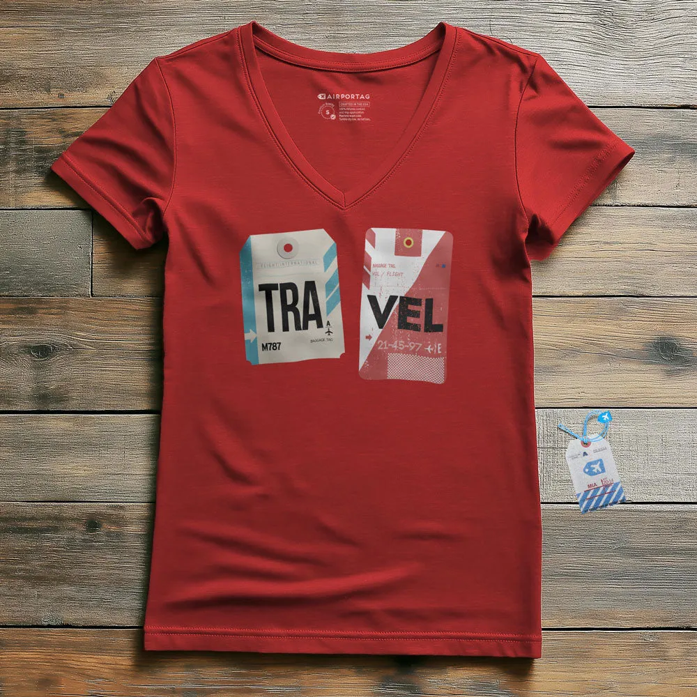 Tra Vel - Women's V-Neck T-Shirt