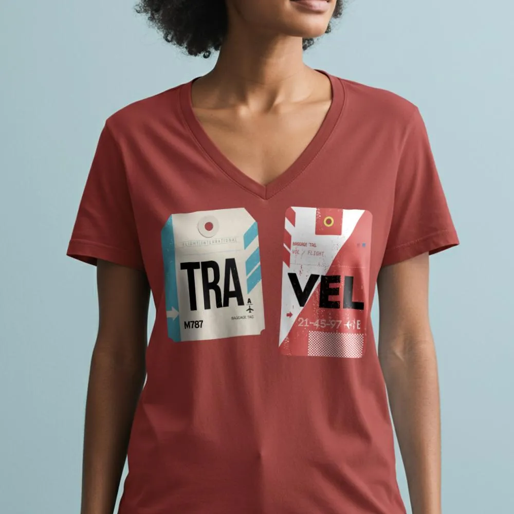 Tra Vel - Women's V-Neck T-Shirt