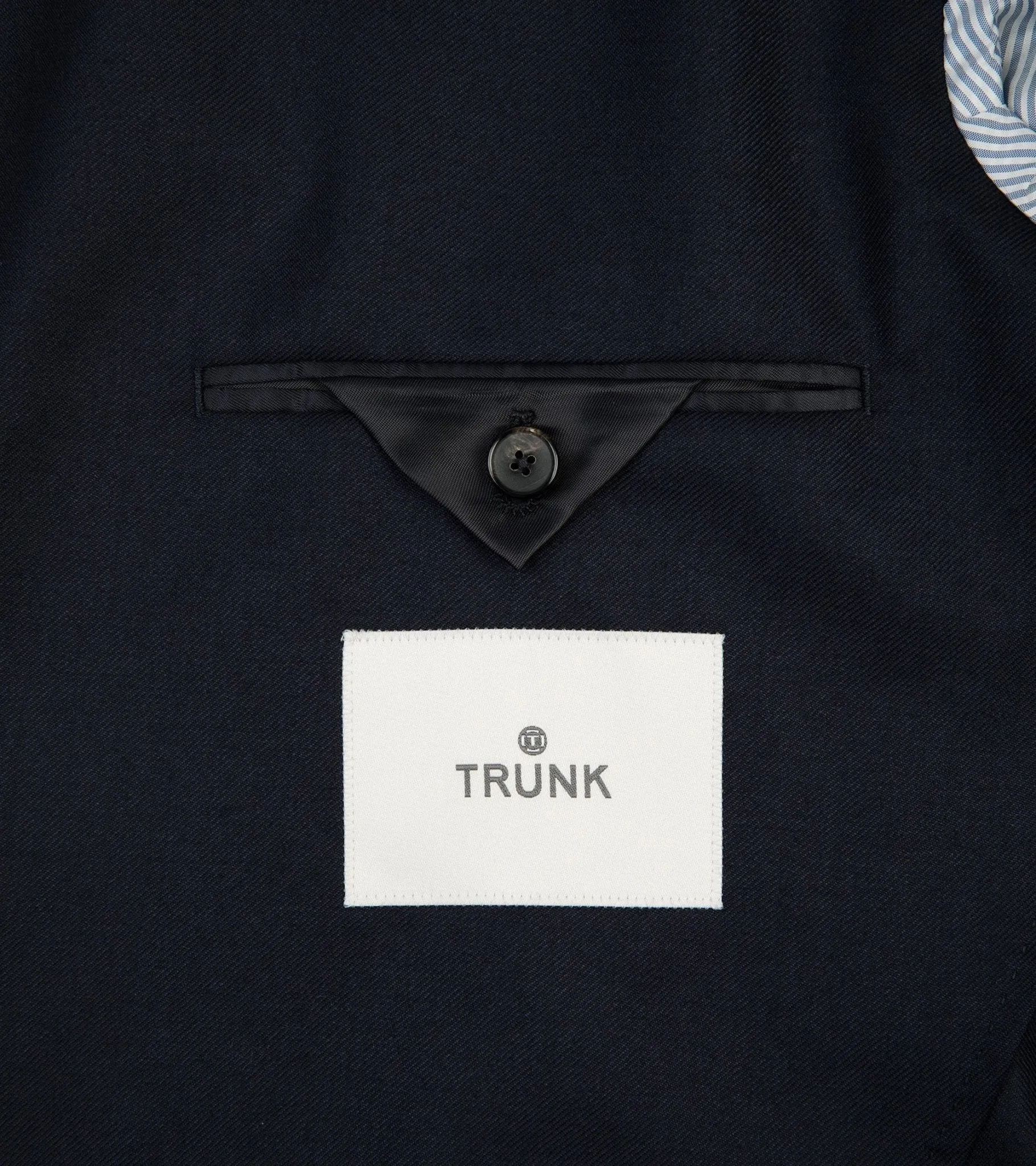 Trunk Wigmore Wool Twill Suit Jacket: Navy