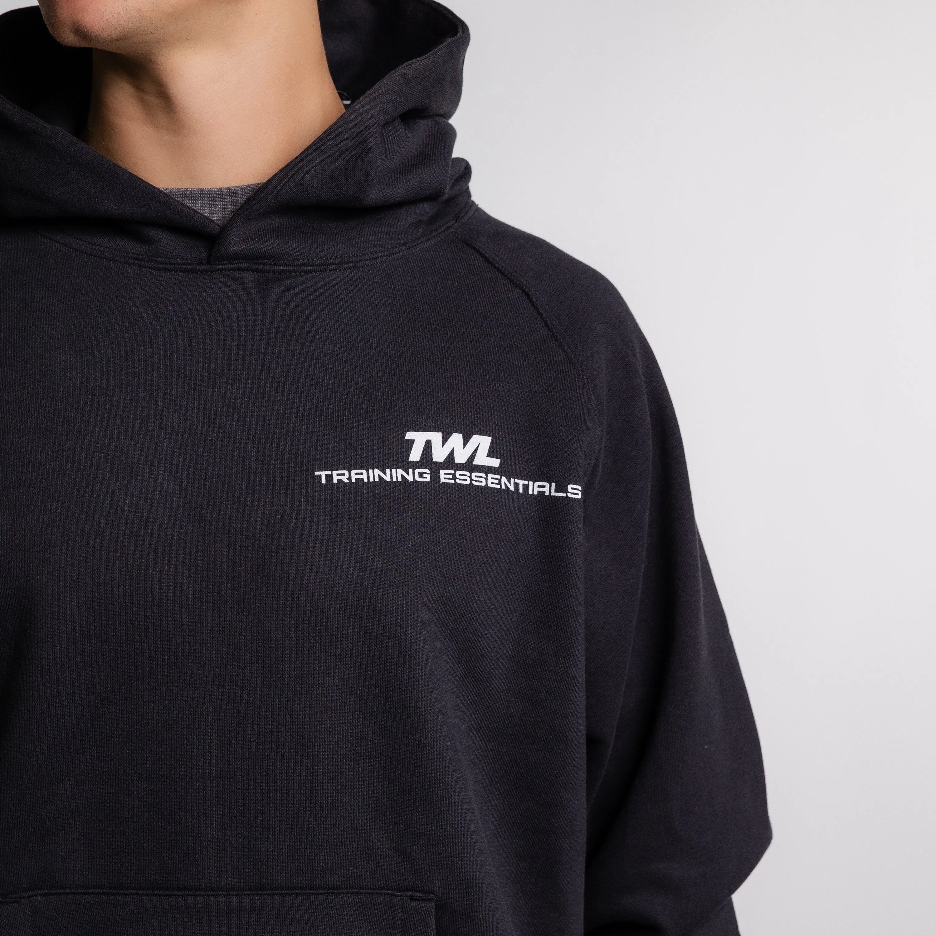 TWL - ESSENTIALS OVERSIZED HOODIE - HUSTLE 365 - BLACK