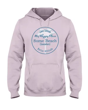 Unisex Some Beach Is My Happy Place Hoodie Latitude Attitude Fleece Hoodie