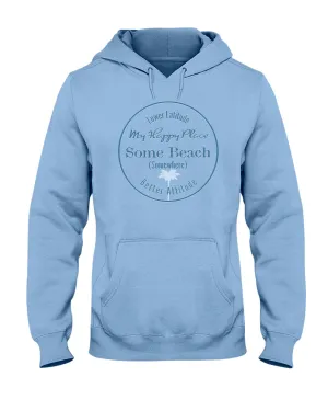 Unisex Some Beach Is My Happy Place Small Palm Tree Fleece Hoodie