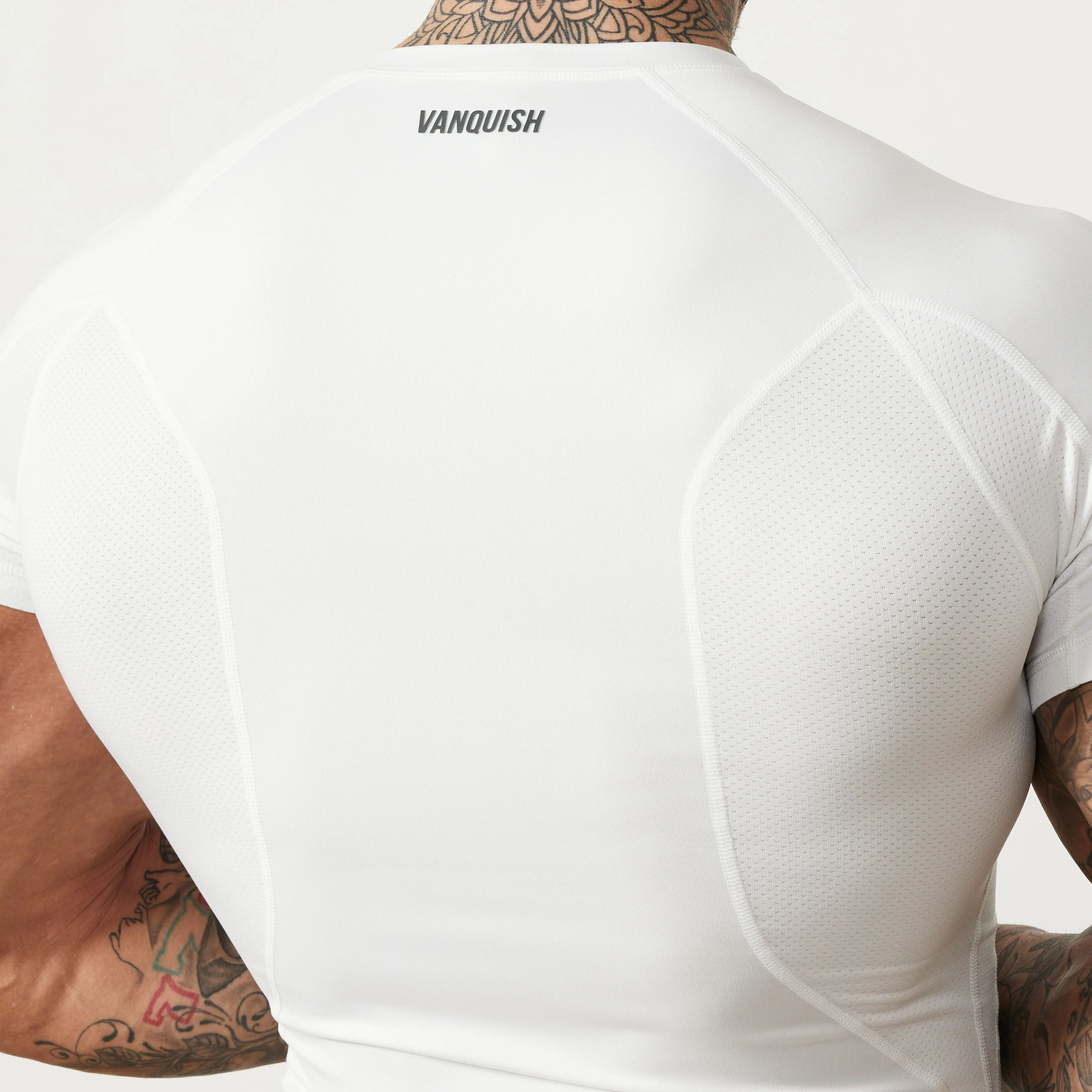 Vanquish Utility White Short Sleeve Base Layer Top