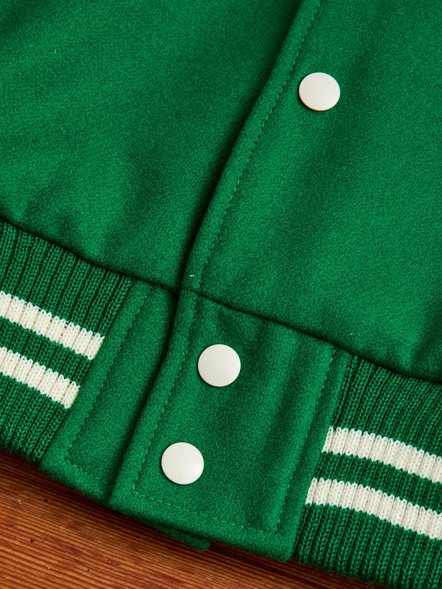 Varsity Jacket in Kelly Green Milk