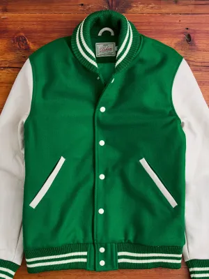 Varsity Jacket in Kelly Green Milk