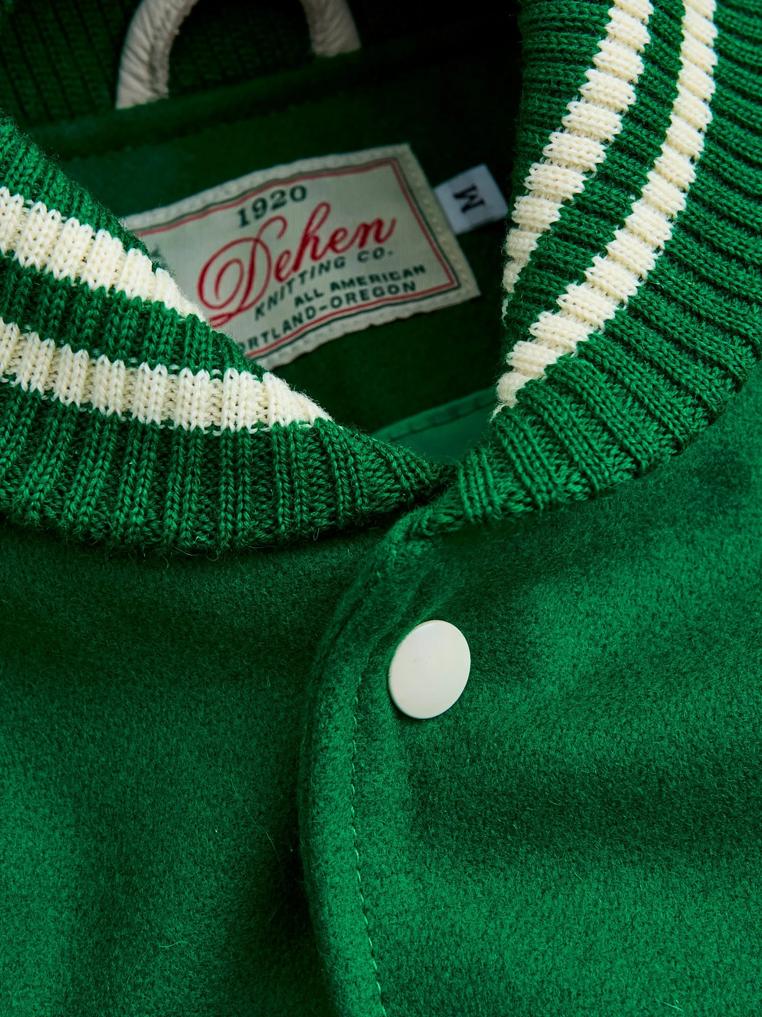 Varsity Jacket in Kelly Green Milk