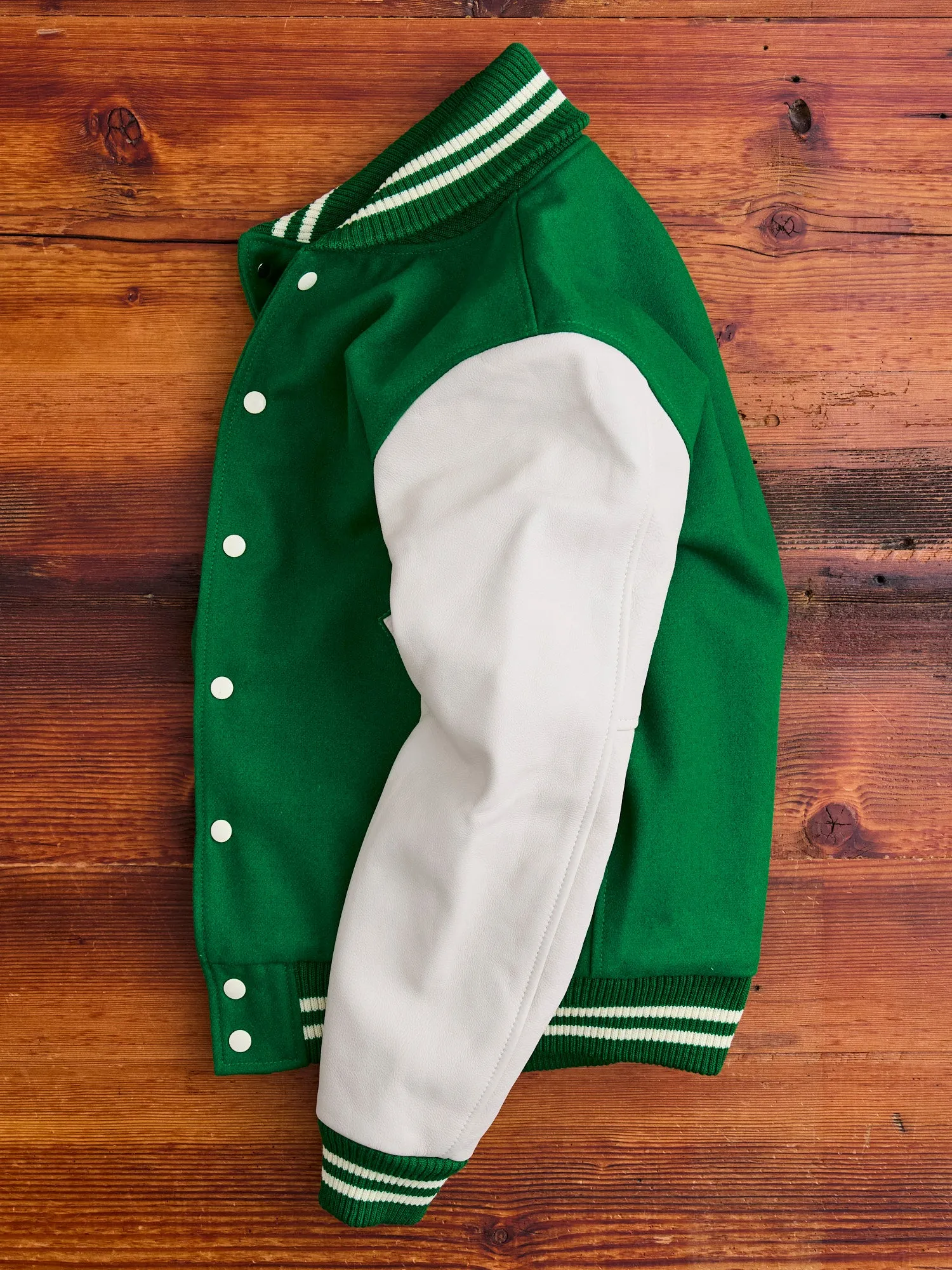 Varsity Jacket in Kelly Green Milk