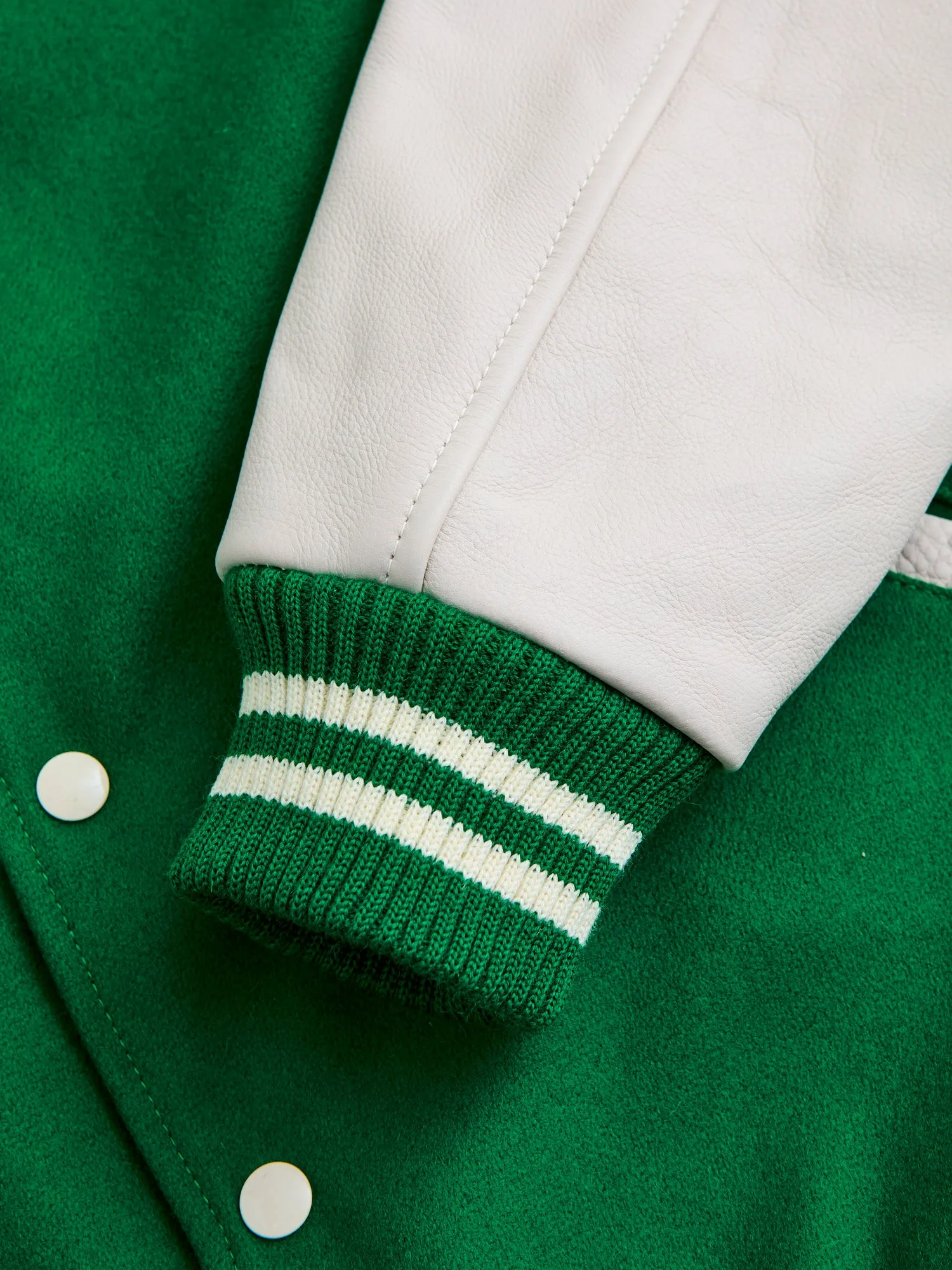 Varsity Jacket in Kelly Green Milk