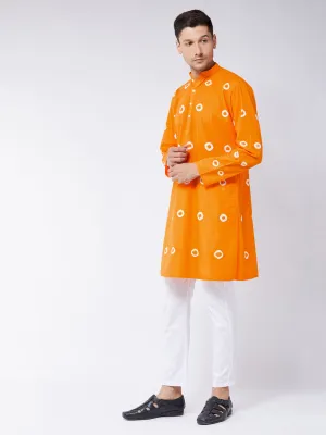 VASTRAMAY Men's Tie-Dye Cotton Kurta Set