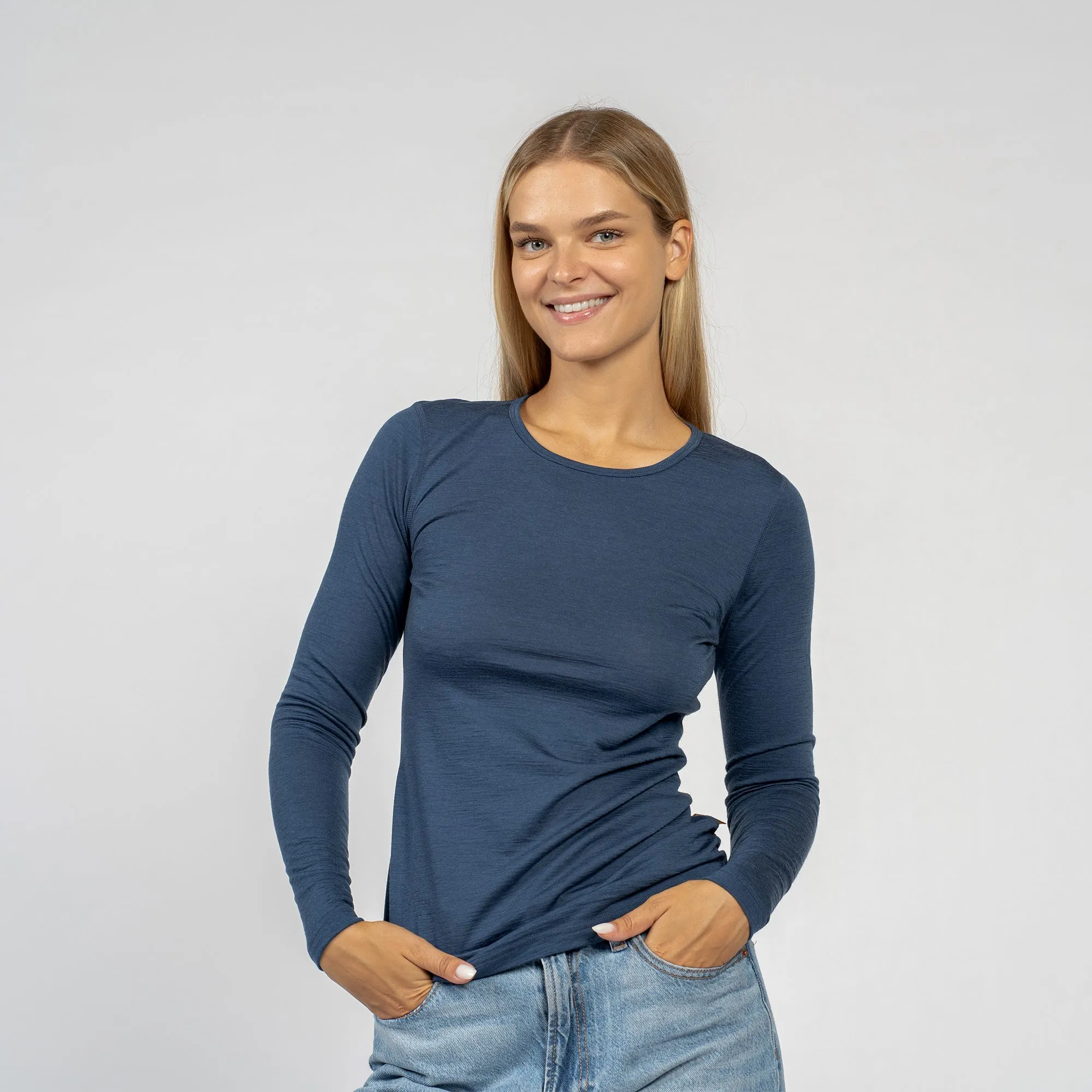 Women's 160 Thermal Long Sleeve Crew Denim